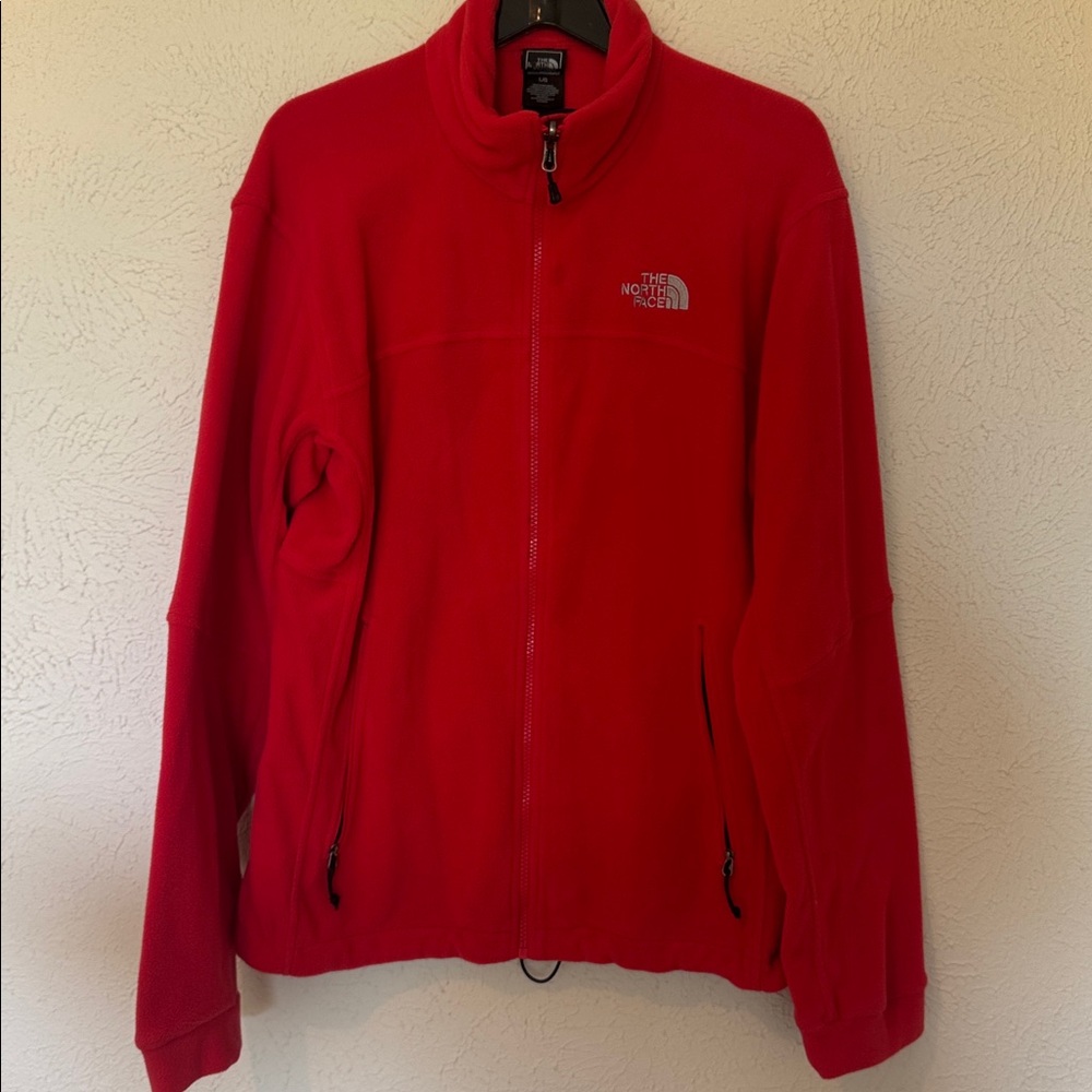 The North Face Red Full-Zip Fleece